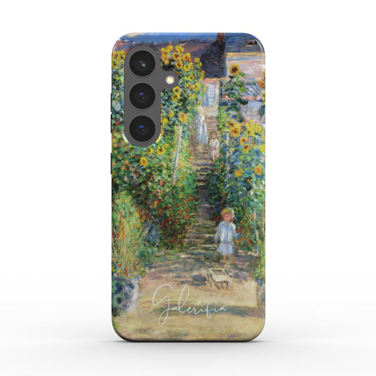 Back view of Galerifia The Artist’s Garden at Vétheuil by Claude Monet printed on a Samsung Galaxy phone case