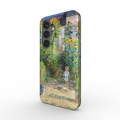 Side profile of Galerifia The Artist’s Garden at Vétheuil Claude Monet Samsung Galaxy phone cover showing protective edges