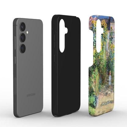 Edge detail of Galerifia art Samsung Galaxy case featuring The Artist’s Garden at Vétheuil by Claude Monet