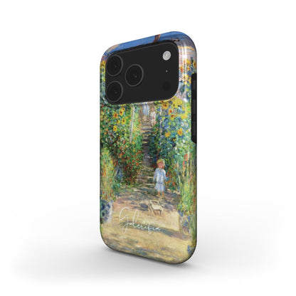 Side profile of Galerifia The Artist’s Garden at Vétheuil Claude Monet iPhone phone cover showing protective edges