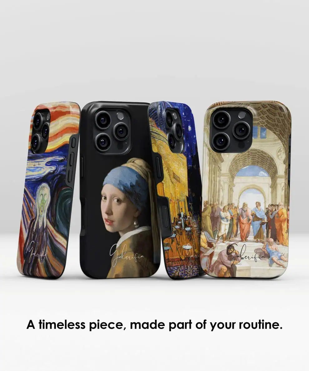 Galerifia iPhone phone cases displaying The Artist’s Garden at Vétheuil by Claude Monet across multiple devices