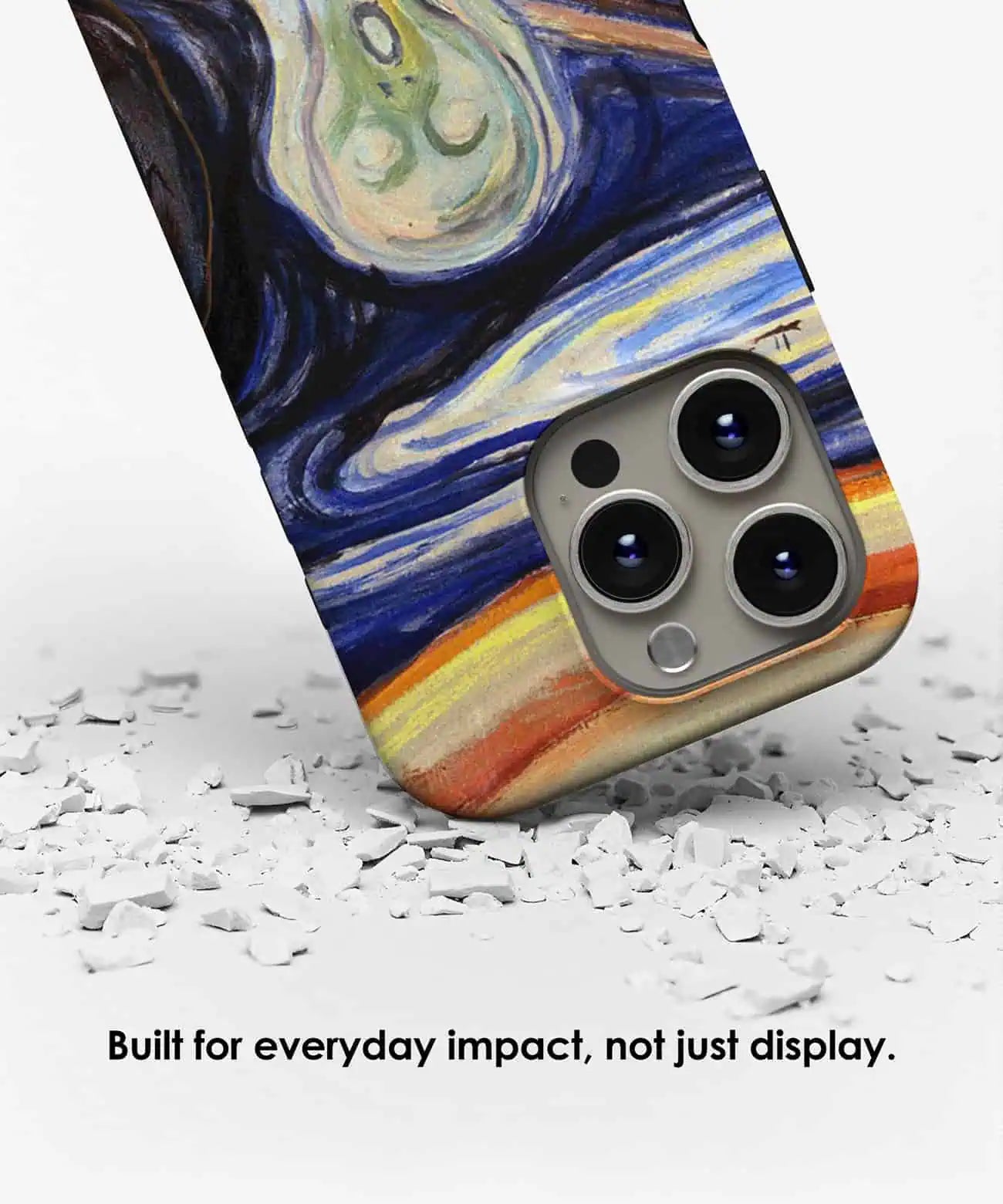 Shock-absorbing structure of Galerifia The Scream Edvard Munch iPhone case