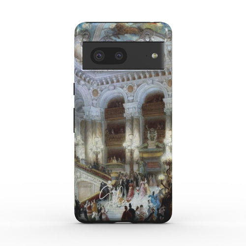 Back view of Galerifia The Staircase of the Opera by Louis Béroud printed on a Google Pixel phone case