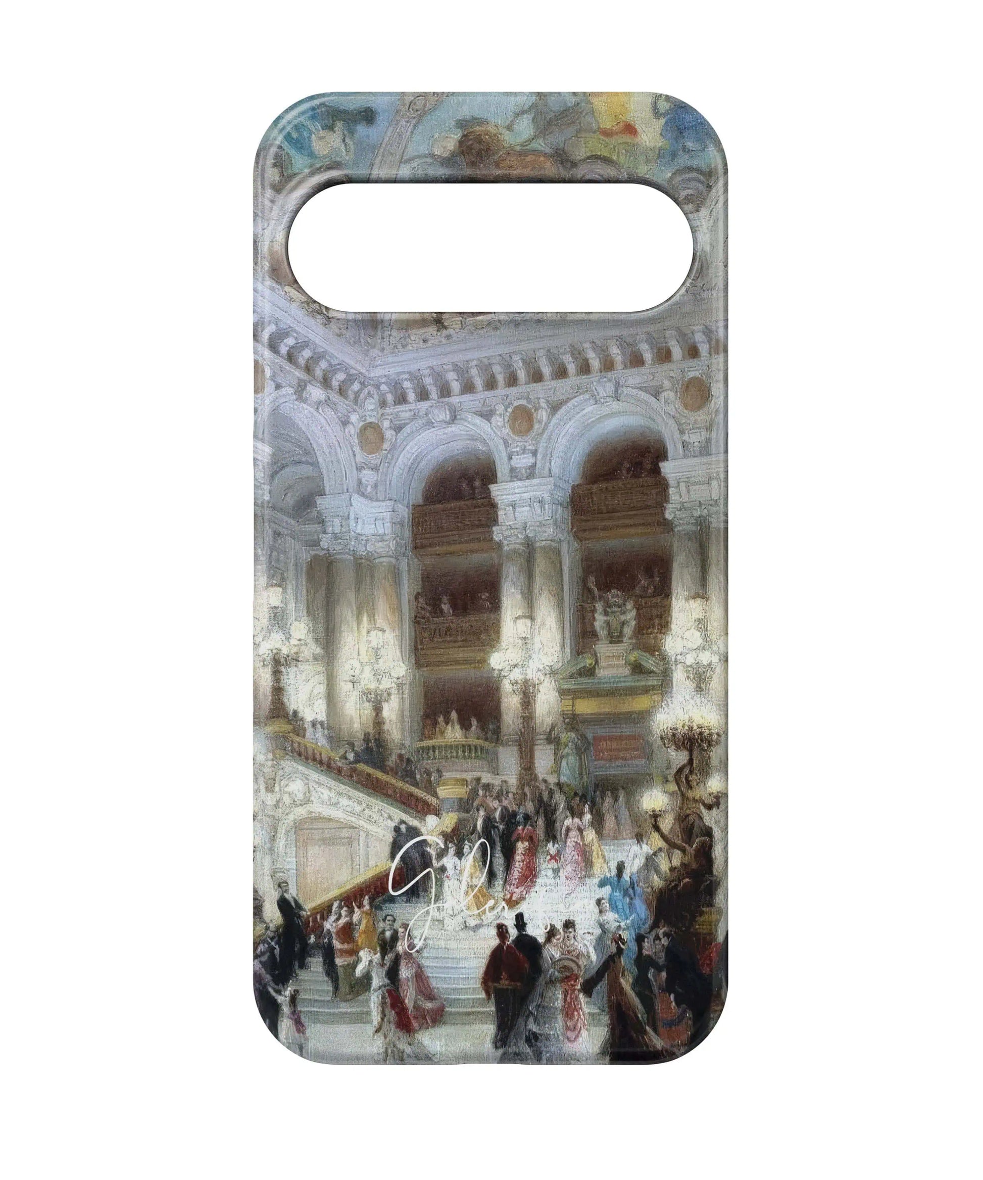 Back view of Galerifia The Staircase of the Opera by Louis Béroud printed on a Google Pixel phone case