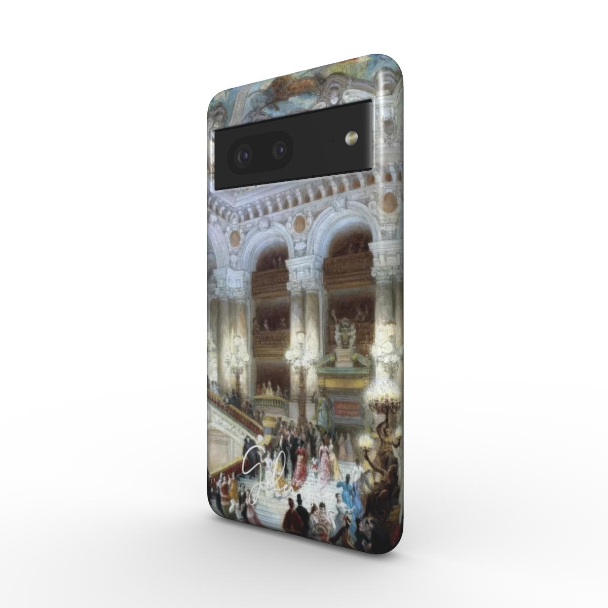 Side profile of Galerifia The Staircase of the Opera Louis Béroud Google Pixel phone cover showing protective edges