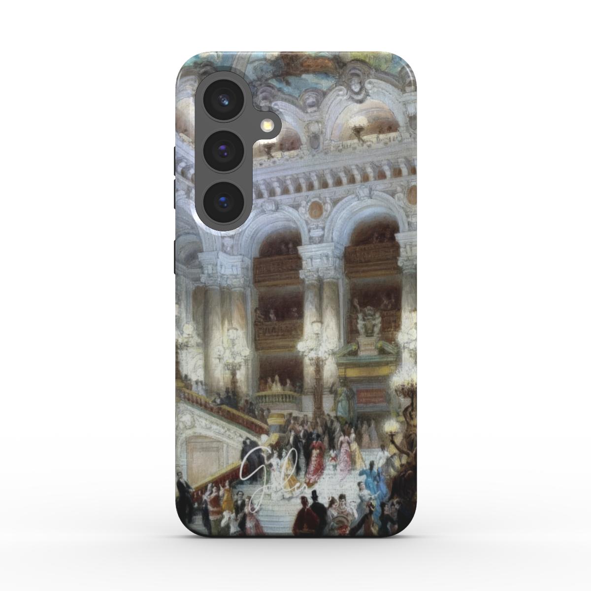 Back view of Galerifia The Staircase of the Opera by Louis Béroud printed on a Samsung Galaxy phone case