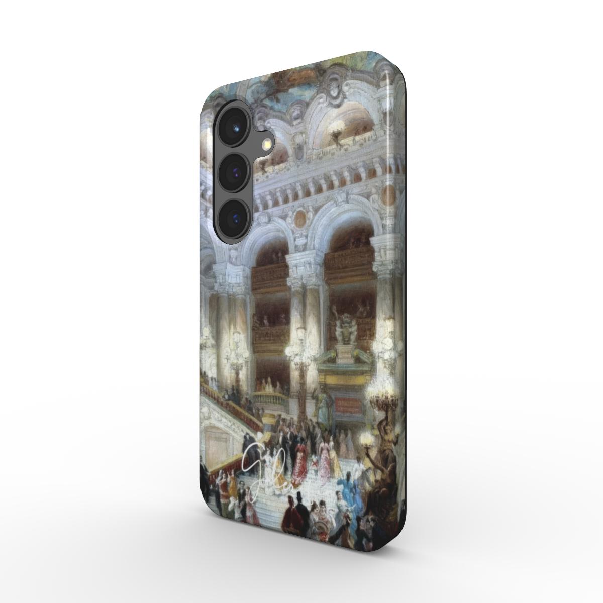 Side profile of Galerifia The Staircase of the Opera Louis Béroud Samsung Galaxy phone cover showing protective edges