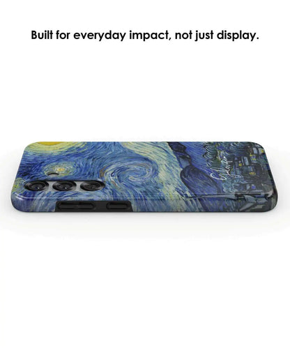 Side view of Galerifia The Starry Night by Vincent van Gogh on a Samsung Galaxy case
