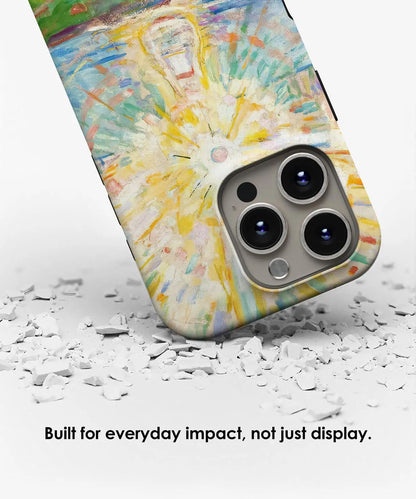 Shock-absorbing structure of Galerifia The Sun Edvard Munch iPhone case