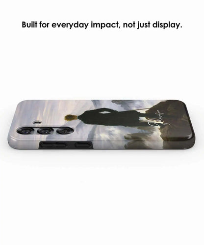 Side view of Galerifia Wanderer above the Sea of Fog by Caspar David Friedrich on a Samsung Galaxy case