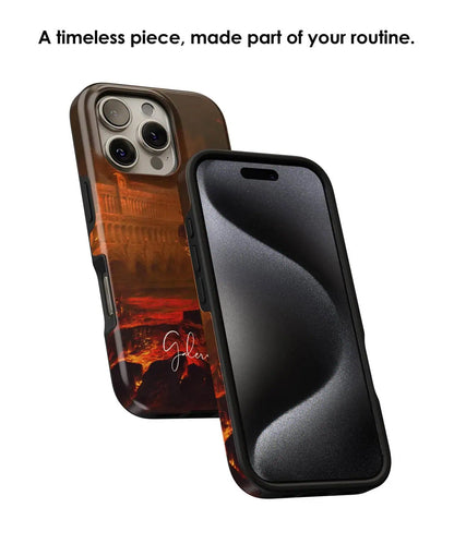 Galerifia iPhone art phone case shown from front and back as a timeless everyday accessory