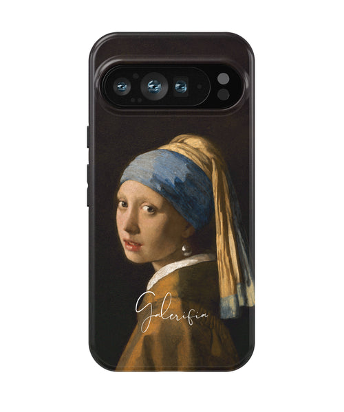 Girl with a Pearl Earring by Johannes Vermeer printed on a tough Google Pixel phone case front view