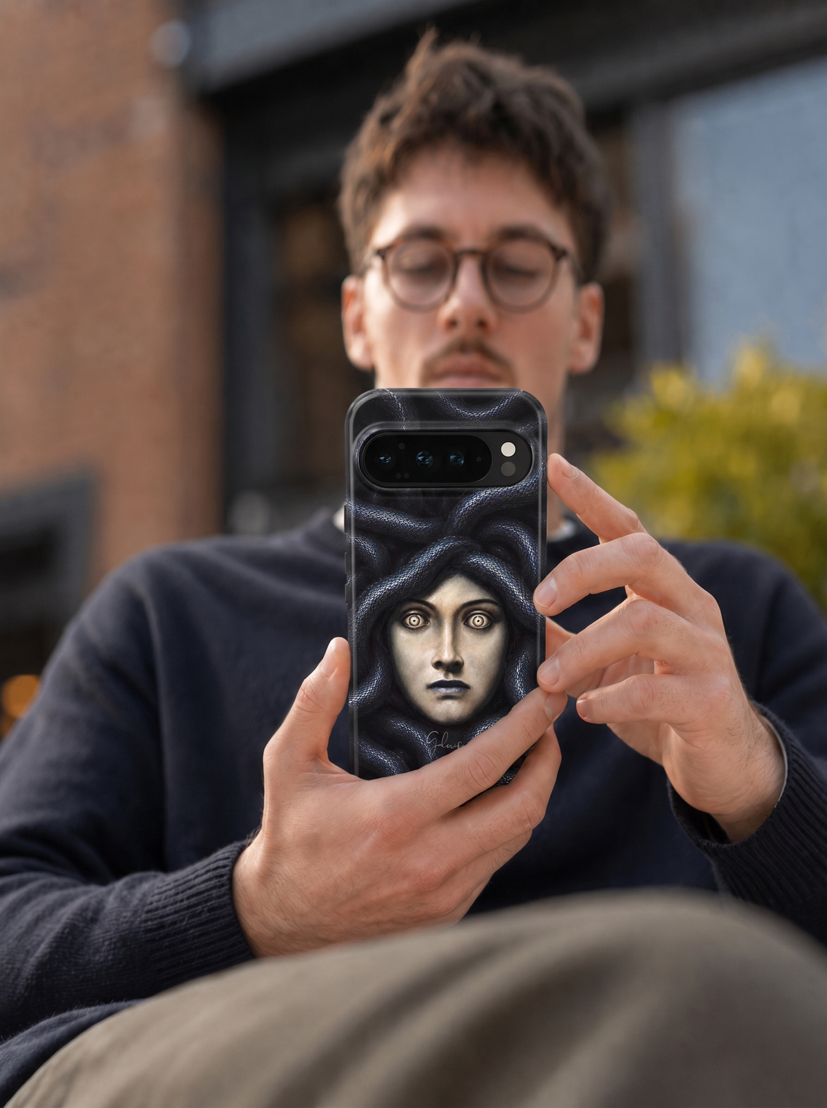 Head of Medusa by Franz von Stuck Google Pixel Case