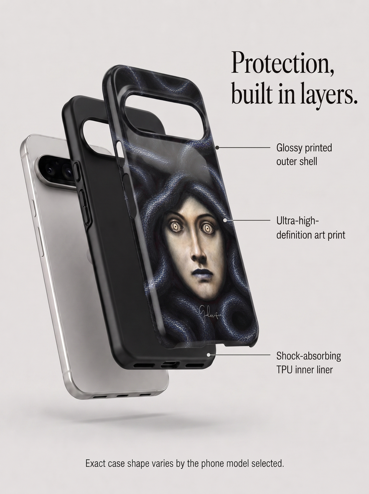 Head of Medusa by Franz von Stuck Google Pixel Case