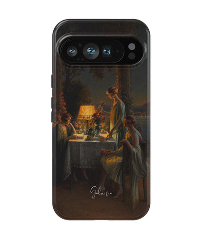 Jeunes femmes au bord du lac by Delphin Enjolras Google Pixel Case