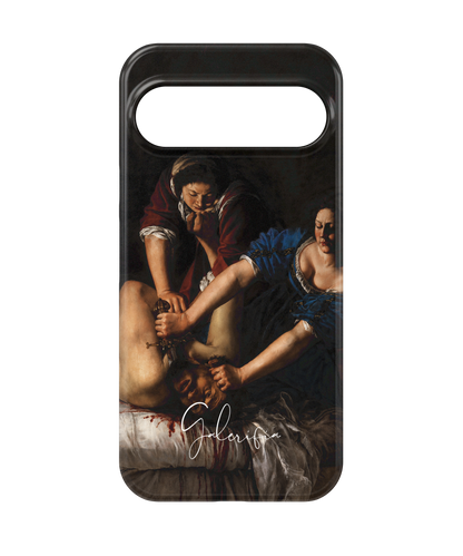 Close-up camera cutout view of Judith Beheading Holofernes by Artemisia Gentileschi Google Pixel phone case
