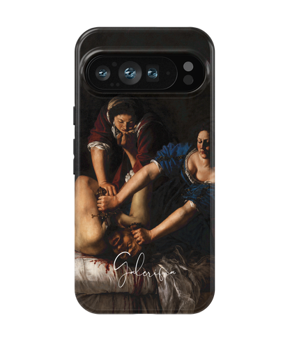 Judith Beheading Holofernes by Artemisia Gentileschi printed on a tough Google Pixel phone case front view