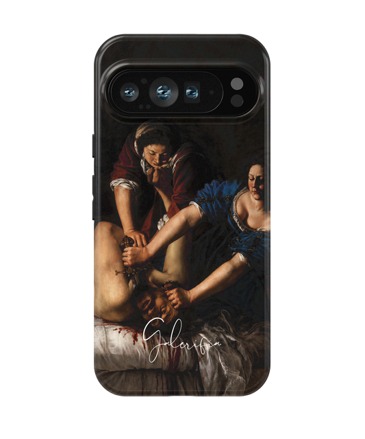 Judith Beheading Holofernes by Artemisia Gentileschi printed on a tough Google Pixel phone case front view