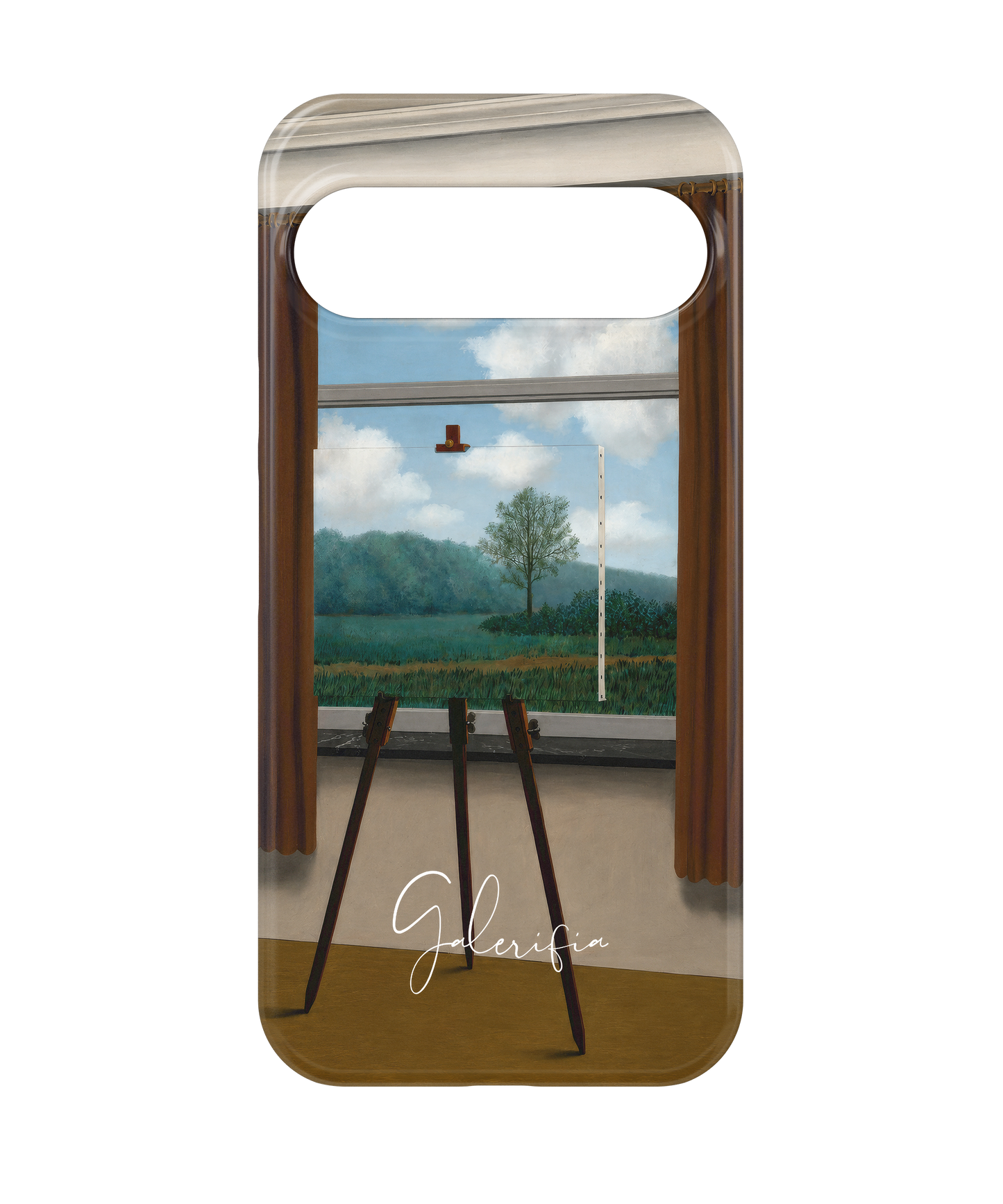 La condition humaine by René Magritte printed on a tough Google Pixel phone case front view