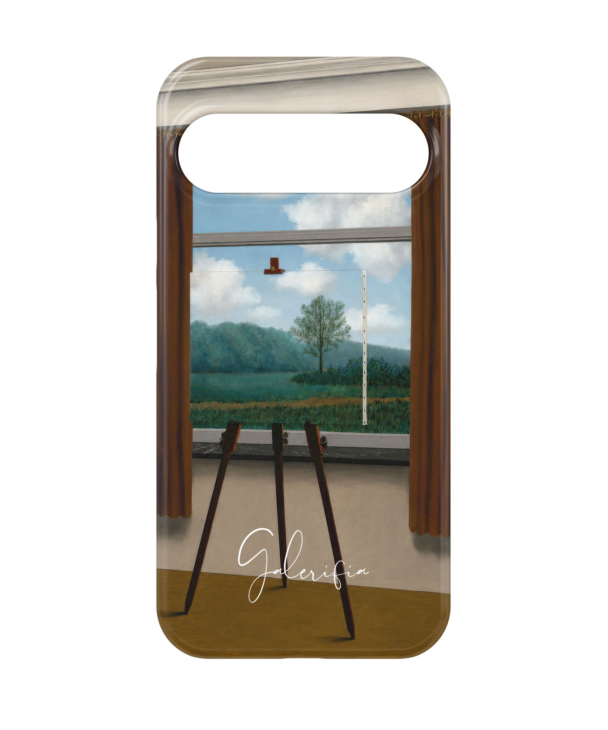 La condition humaine by René Magritte printed on a tough Google Pixel phone case front view