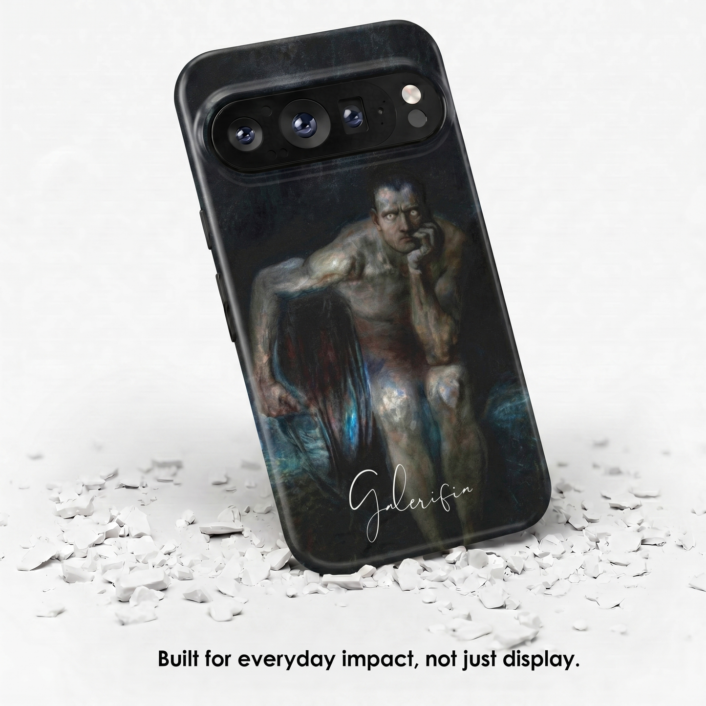 Angled view of Lucifer by Franz von Stuck tough Google Pixel case
