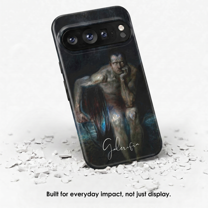 Angled view of Lucifer by Franz von Stuck tough Google Pixel case