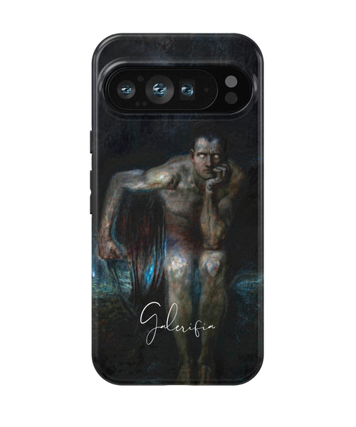 Lucifer by Franz von Stuck printed on a tough Google Pixel phone case front view