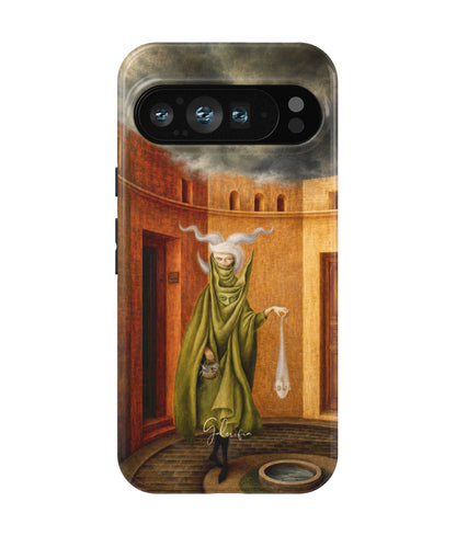 Mujer saliendo del psicoanalista by Remedios Varo Google Pixel Case