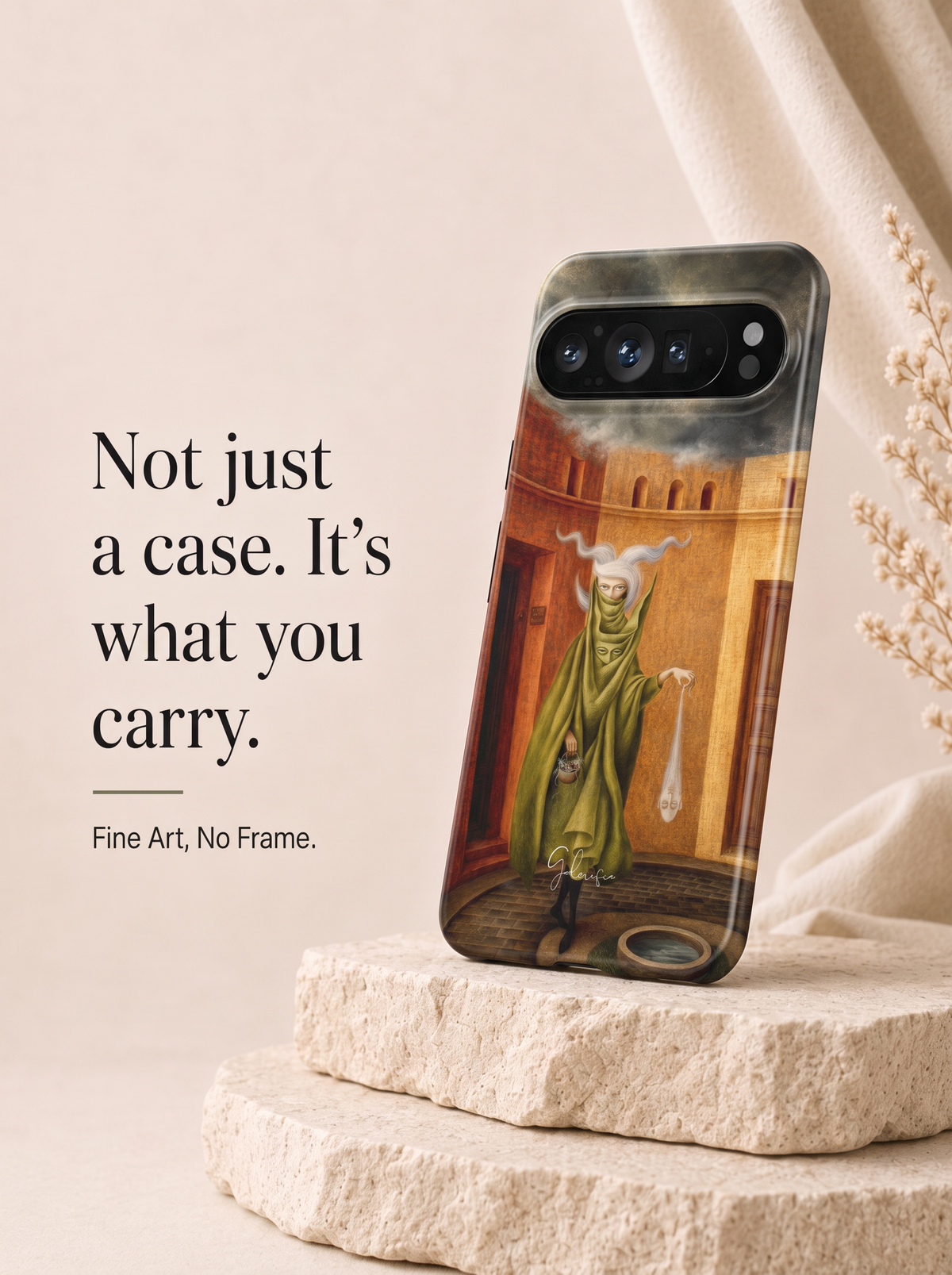 Mujer saliendo del psicoanalista by Remedios Varo Google Pixel Case