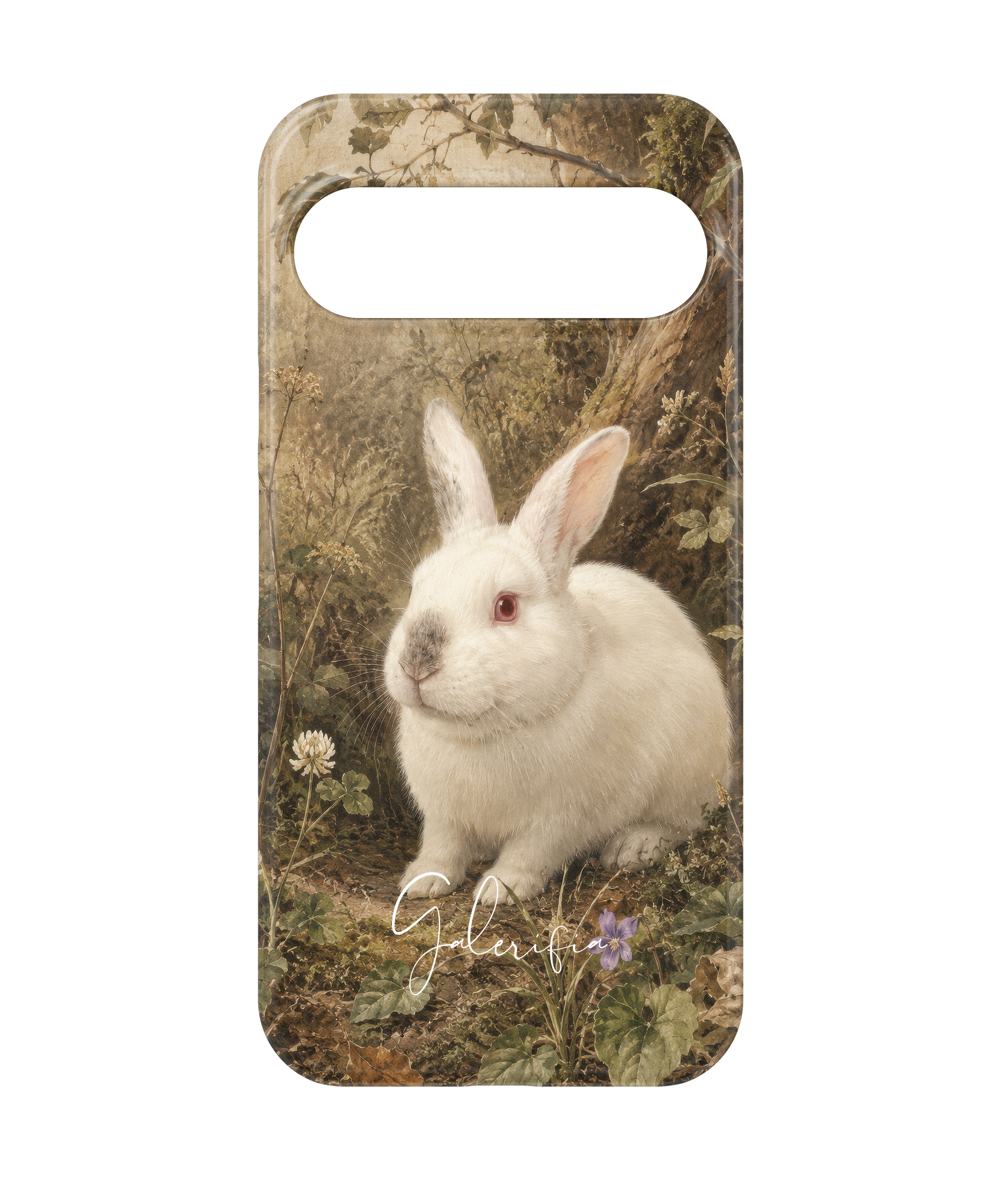 New Zealand Rabbit artwork printed on a tough Google Pixel phone case front view