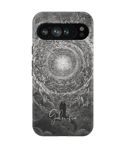 Close-up camera cutout view of Paradiso Canto 34 by Gustave Doré Google Pixel phone case