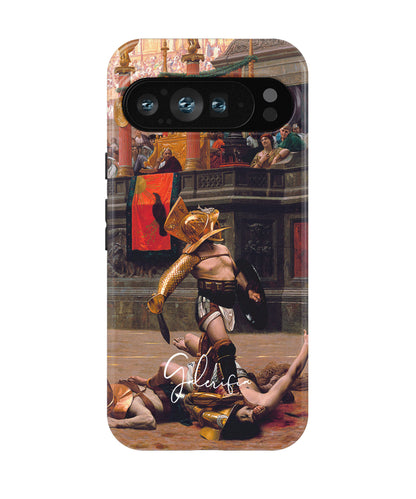 Pollice Verso by Jean-Léon Gérôme printed on a tough Google Pixel phone case front view