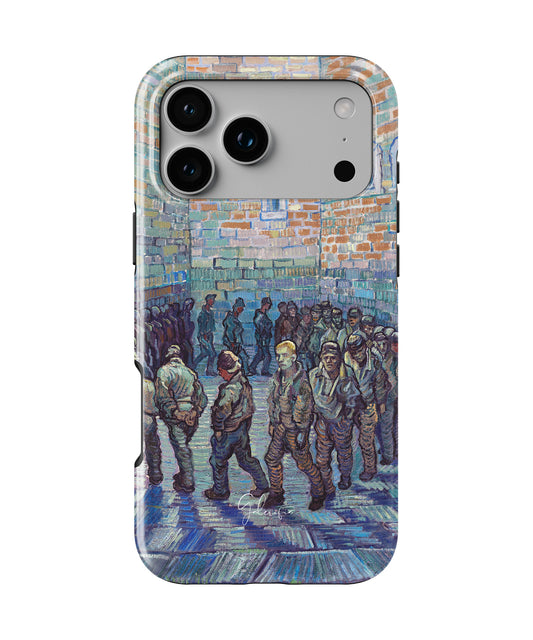 Prisoners Exercising by Vincent van Gogh iPhone case