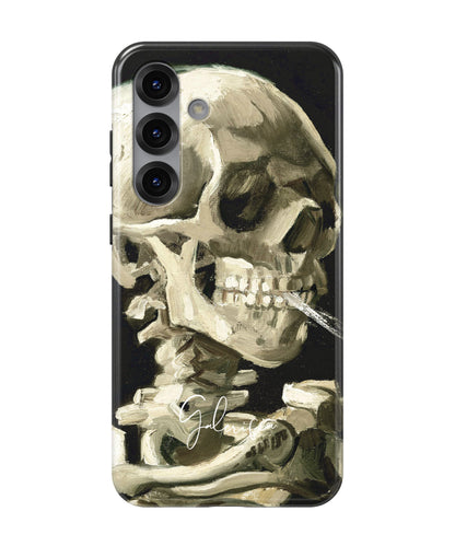 Skull of a Skeleton with Burning Cigarette by Vincent van Gogh Samsung Galaxy Case