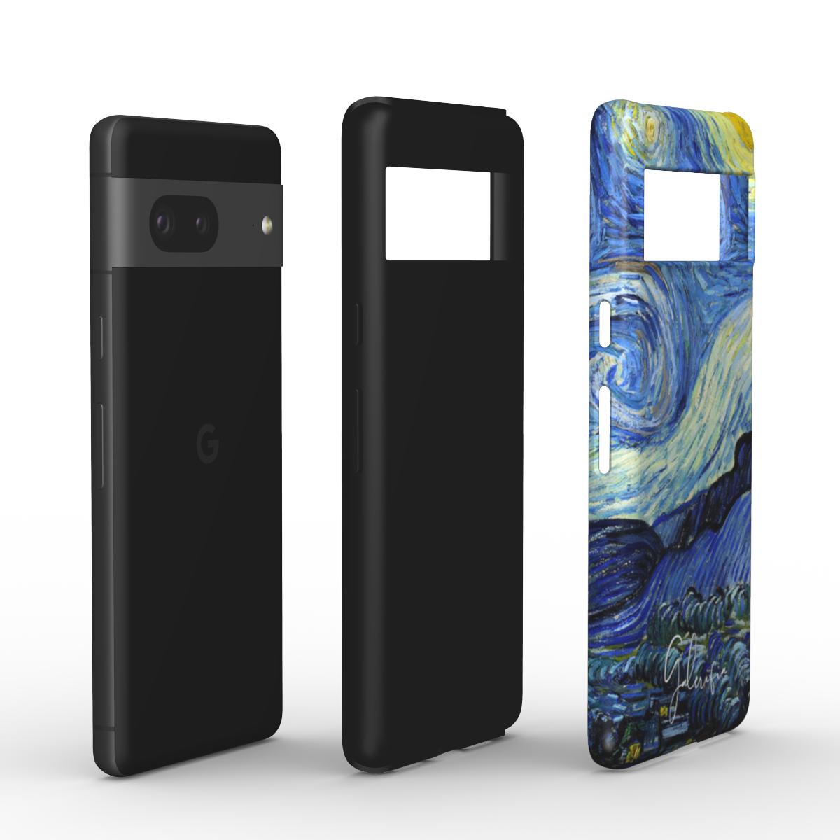 Edge detail of Starry Night by Vincent van Gogh Google Pixel case