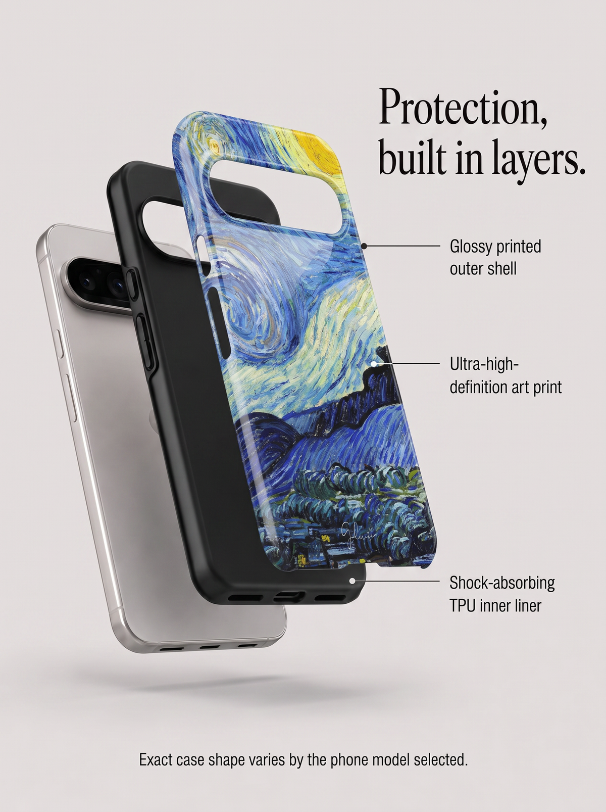 Starry Night by Vincent van Gogh Google Pixel Case