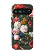 Still Life with Flowers in a Glass Vase by Rachel Ruysch printed on a tough Google Pixel phone case front view
