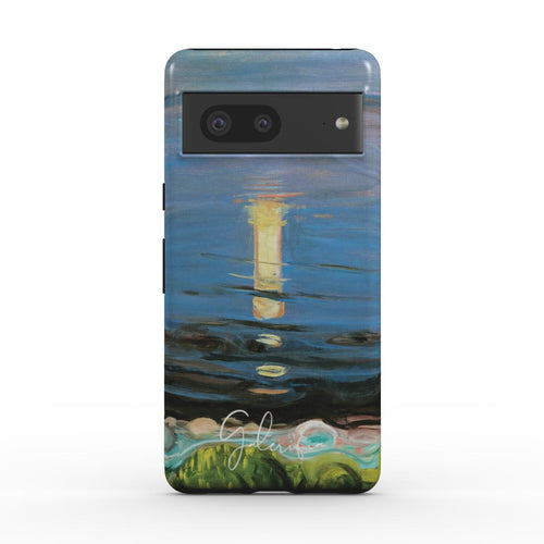 Back view of Summer Night on the Beach by Edvard Munch printed on a Google Pixel case