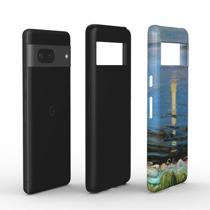 Edge detail of Summer Night on the Beach by Edvard Munch Google Pixel case