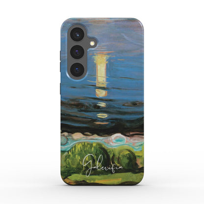 Back view of Summer Night on the Beach by Edvard Munch printed on a Samsung Galaxy case