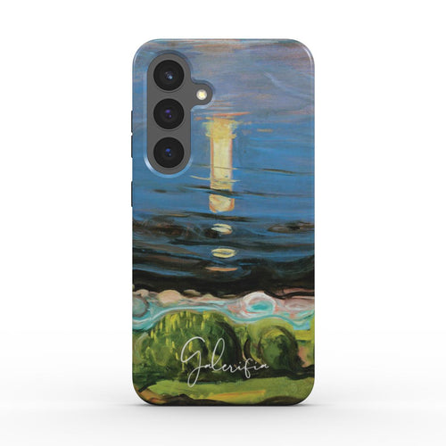 Back view of Summer Night on the Beach by Edvard Munch printed on a Samsung Galaxy case