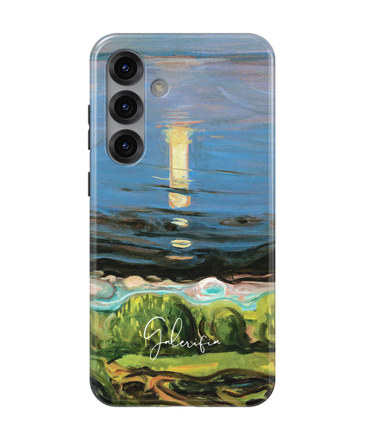 Summer Night on the Beach by Edvard Munch Samsung Galaxy Case