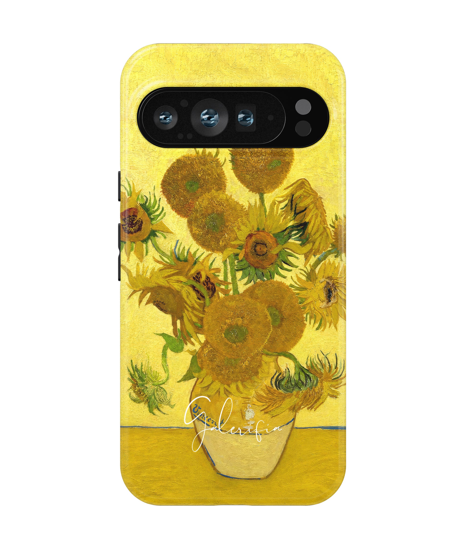 Sunflowers by Vincent van Gogh printed on a tough Google Pixel phone case front view