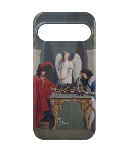 The Devil’s Checkmate by Friedrich Moritz August Retzsch Google Pixel Case