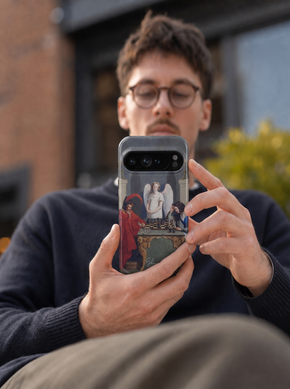 The Devil’s Checkmate by Friedrich Moritz August Retzsch Google Pixel Case