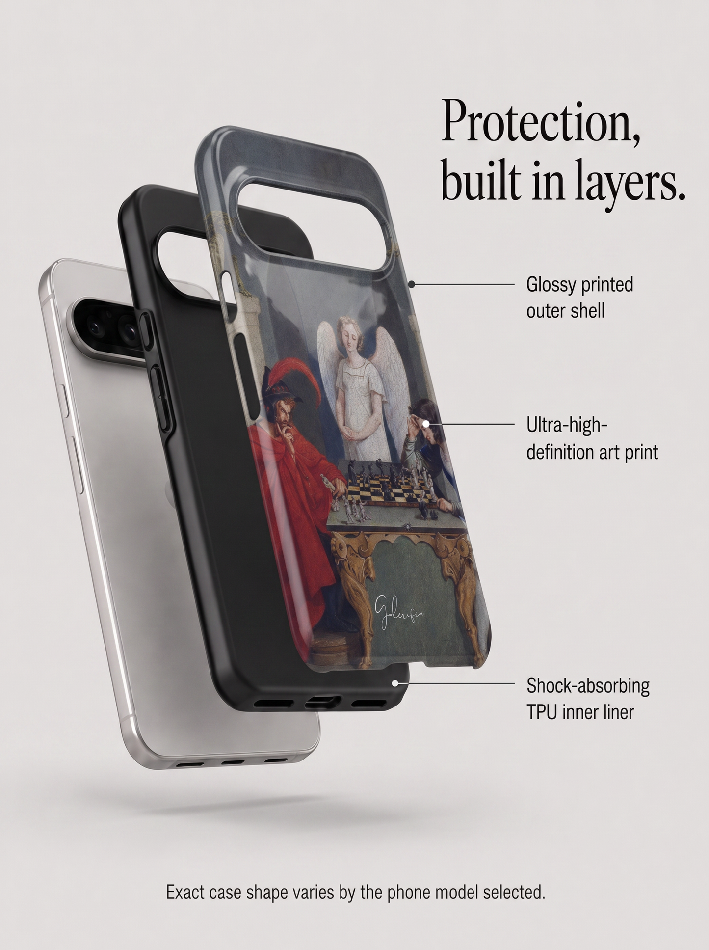 The Devil’s Checkmate by Friedrich Moritz August Retzsch Google Pixel Case