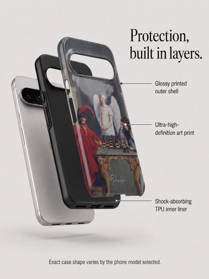 The Devil’s Checkmate by Friedrich Moritz August Retzsch Google Pixel Case