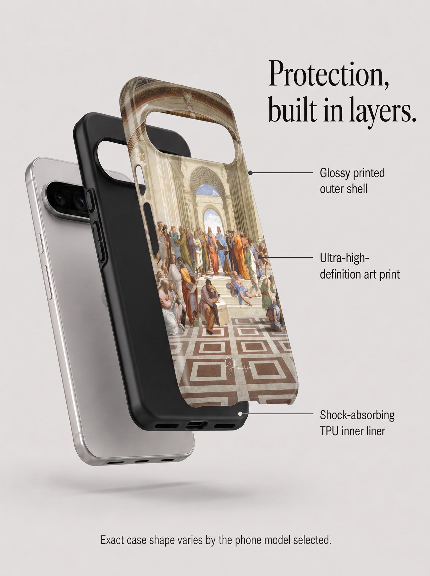 The School of Athens by Raphael Google Pixel Case