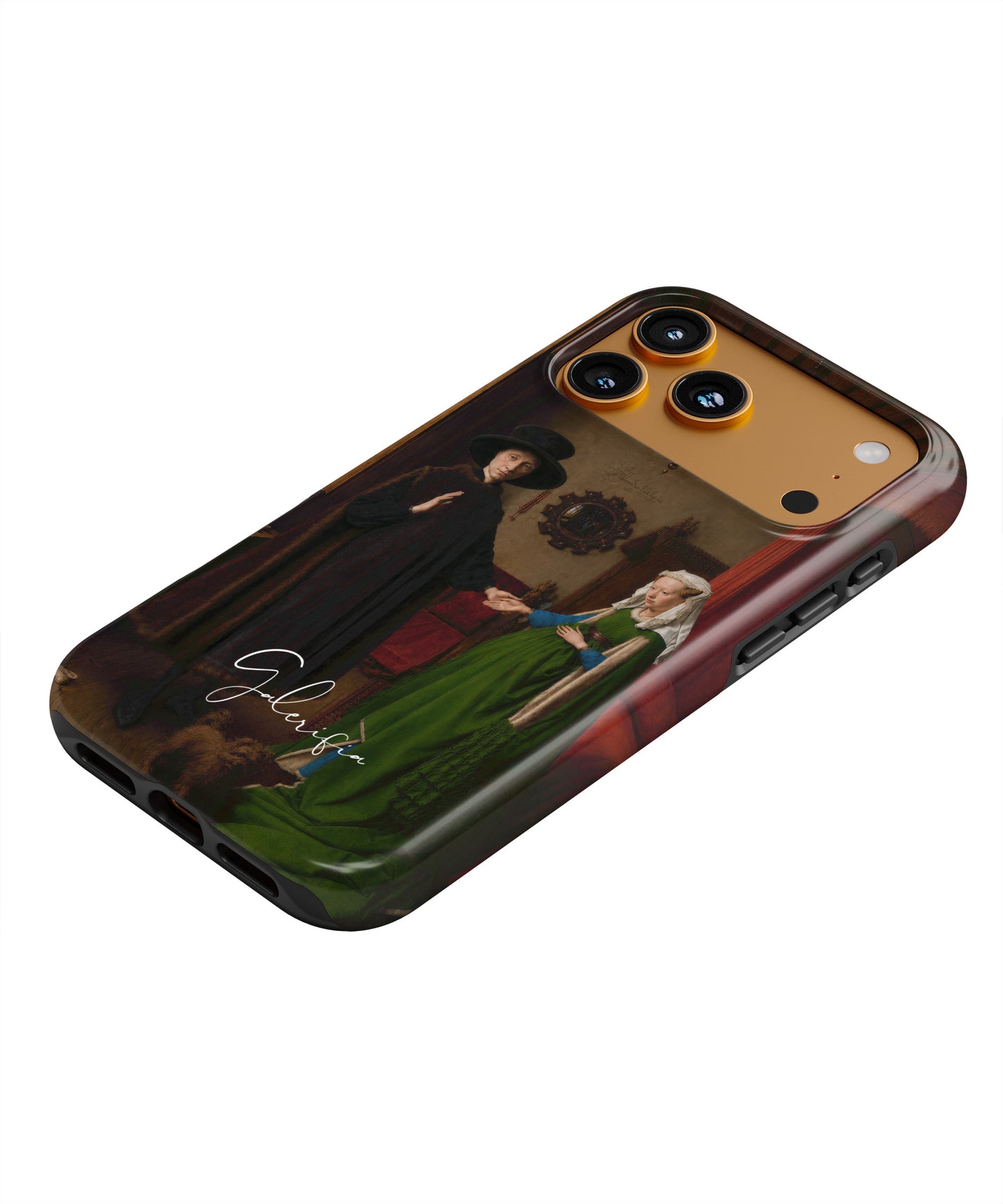 Premium fine art iPhone cases by Galerifia displayed as part of an everyday carry collection featuring timeless Renaissance artwork.