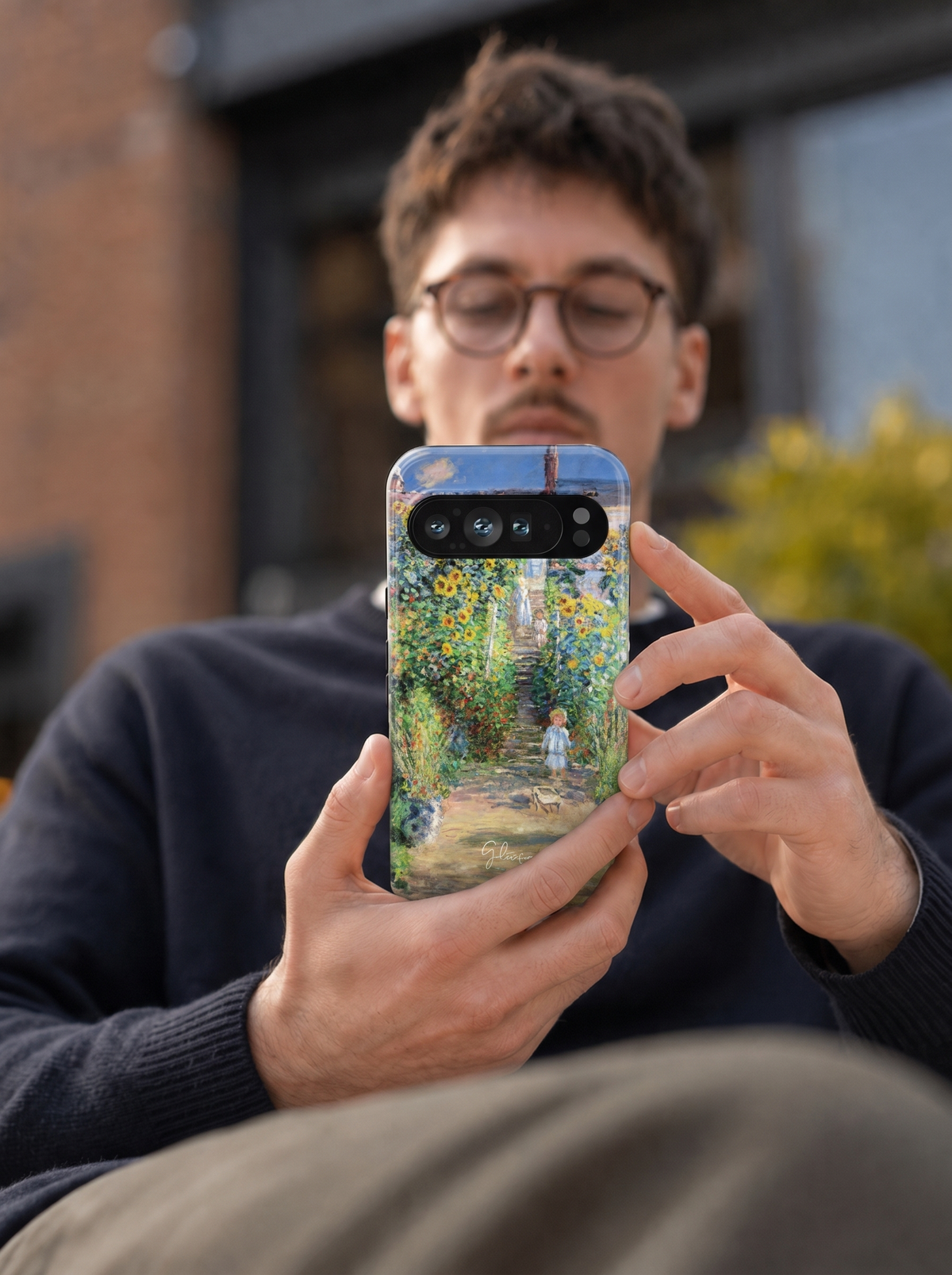The Artist’s Garden at Vétheuil by Claude Monet Google Pixel Case